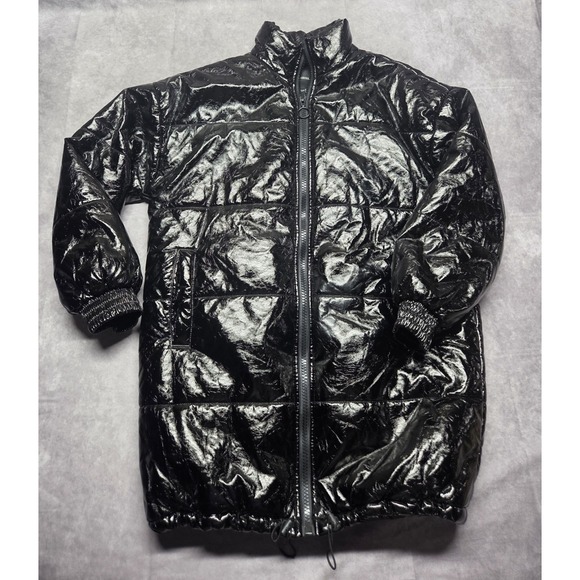 Forever 21 Jackets & Blazers - Forever 21 Mid Length High Shine Puffer Size Small Y2K Metallic Quilted Jacket